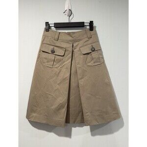 DKNY Skirt Womens 0 Tan Pocket Utility Zip Travel Vacation Safari Gorpcore
